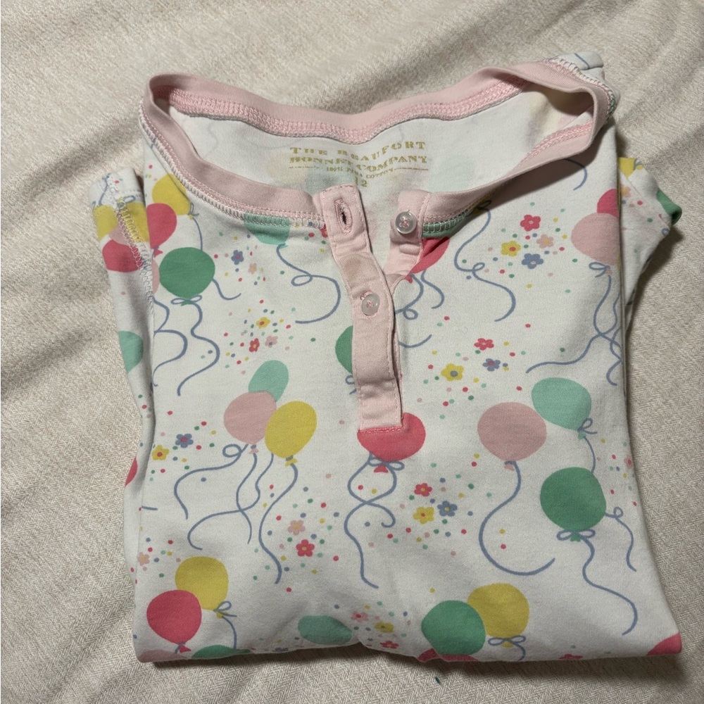 The Beaufort Bonnet Company Birthday Balloon Print Kids Pajama set